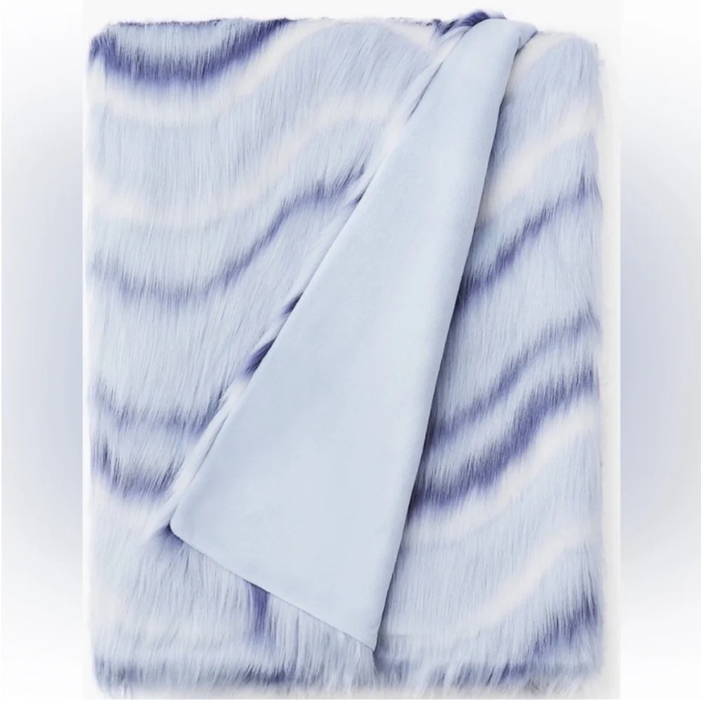 UGG Rosia Jacquard Wave Faux Fur Throw Blanket